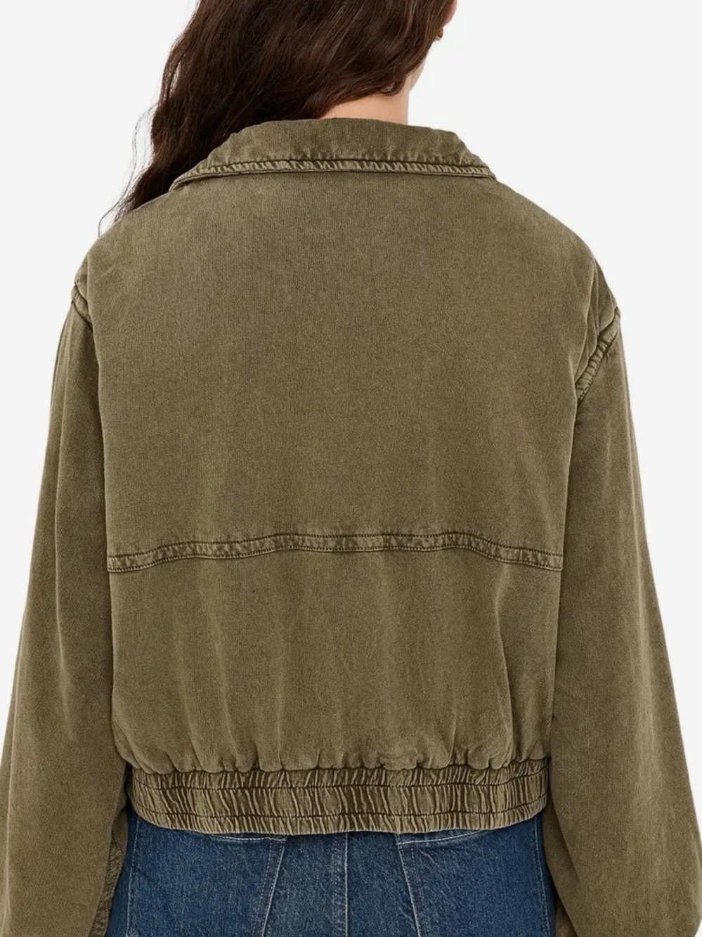 Free People JAQUETA ESTONADA BIRDIE - Olive Green - Size M - Picture 3 of 9